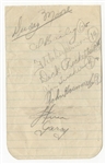 1951-52 Duquesne Basketball Team Signed AUTO album page /w Dudey Moore Dick Ricketts Jim Tucker 