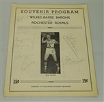 1951 Wilkes-Barre Barons ABL vs NBA Rochester Royals Signed Program by 16 