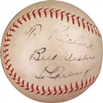 Lou Gehrig Single Signed AUTO Official A.L. Baseball NY Yankees HOF – PSA/DNA & JSA LOA