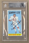 1965 TOPPS #109 JOHNNY ROBINSON Short Print CHIEFS Football HOF Signed AUTO BAS