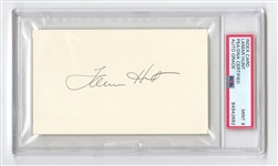 Lamar Hunt Signed AUTO index card Pro Football HOF Kansas City Chiefs PSA/DNA (B)