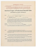 1925 Joe Dugan Murderer’s Row Signed AUTO Yankees MLB Contract /w Ban Johnson D.1931