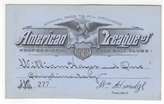 1932 American League Season Pass Ticket –Babe Ruth Called Shot!