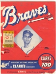 August 6, 1953 Milwaukee Braves vs. Brooklyn Dodgers Program & Ticket Stub