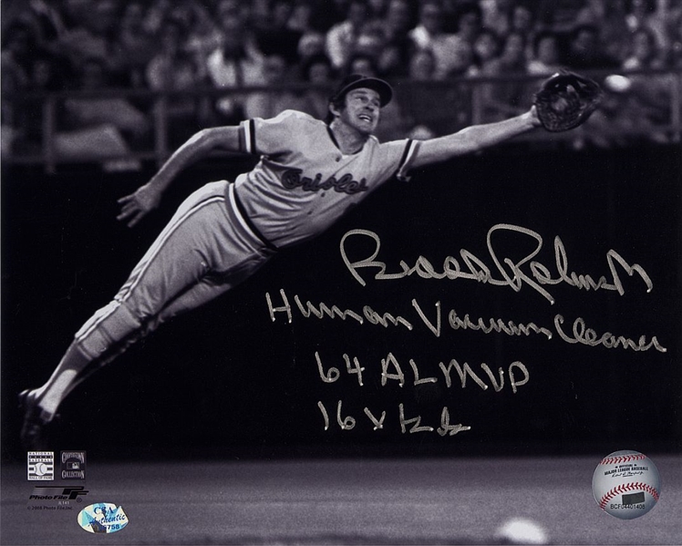 Brooks Robinson Signed AUTO 8x10 Photo /w Great Inscriptions Baltimore Orioles CSA Shows HOLO & COA
