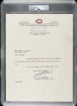 Larry MacPhail Signed AUTO Letter to HOFer George Kelly PSA/DNA
