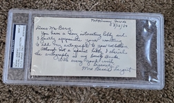 Bessie Largent Signed AUTO Letter 1st Female MLB Baseball Scout in History D.1958 PSA/DNA