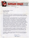 Hank Greenberg Signed AUTO letter on Indians letterhead Baseball HOF PSA/DNA
