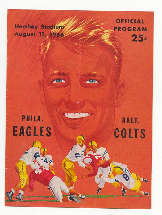 1956 Johnny Unitas NFL Debut Colts vs. Eagles Football Program