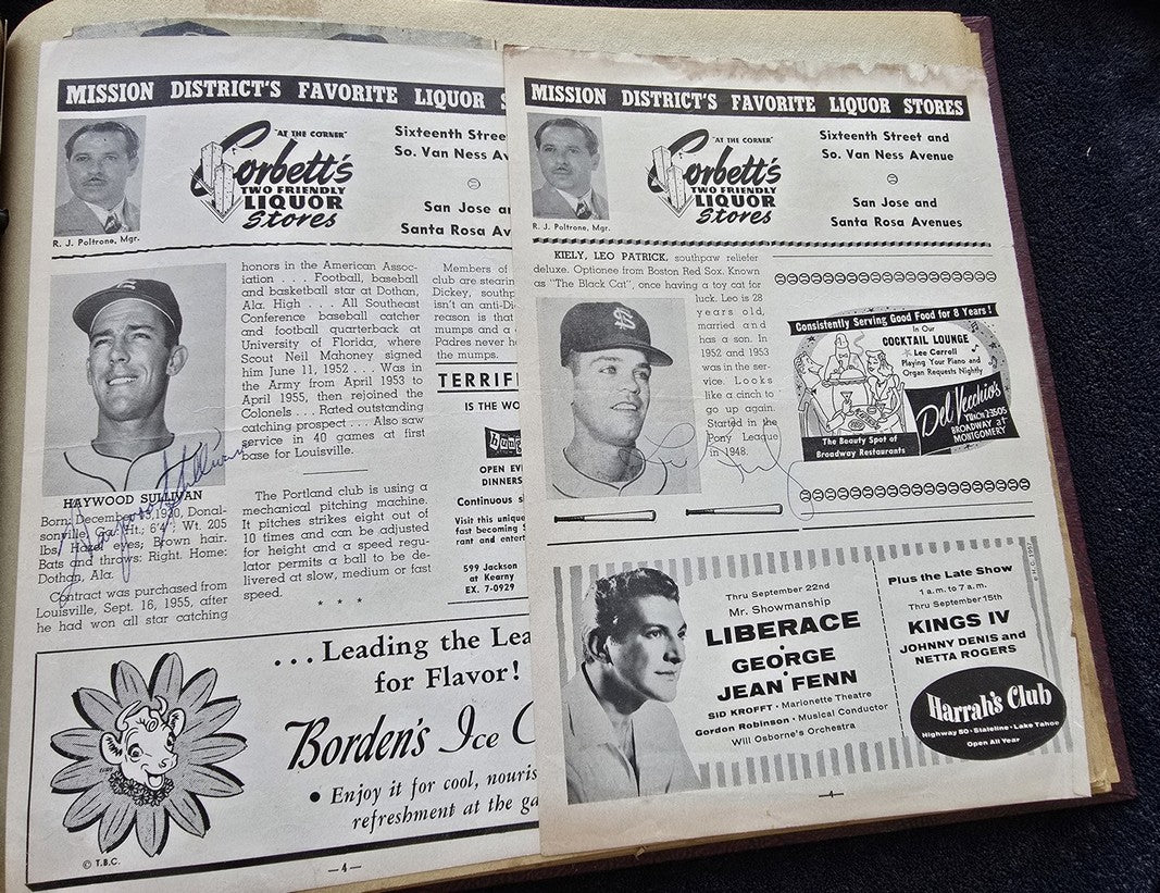 1950s Pacific Coast League San Francisco Seals Scrapbook /w Approximately 300 Autographs 14 X Joe Gordon HOF