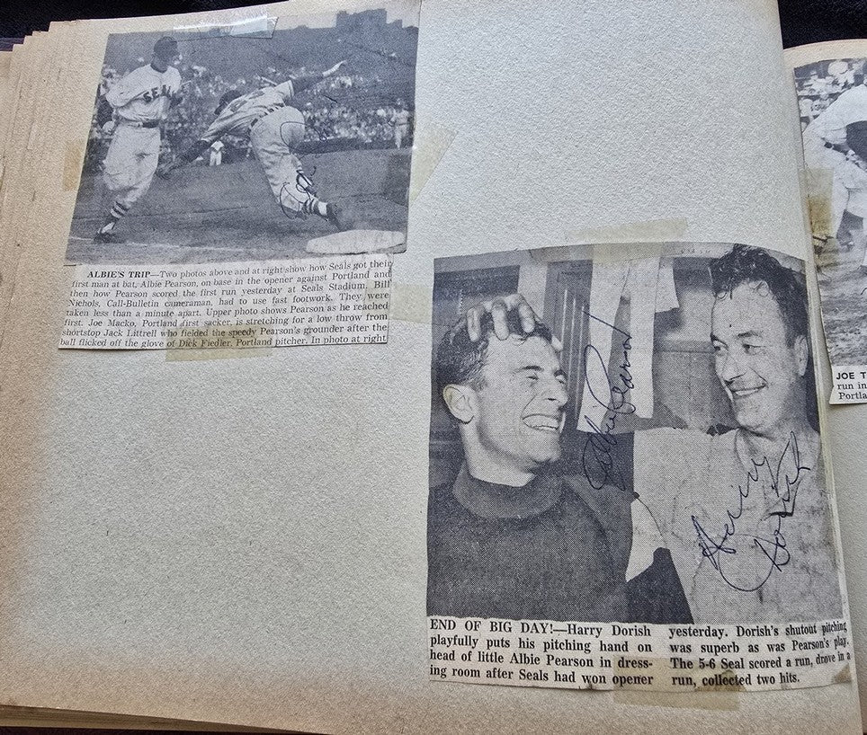 1950s Pacific Coast League San Francisco Seals Scrapbook /w Approximately 300 Autographs 14 X Joe Gordon HOF