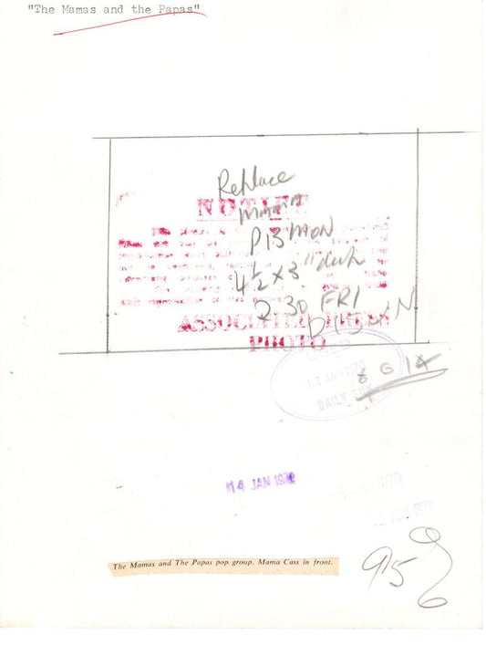 The Mamas & The Papas 1970 original killer shot photo California Dreamin'