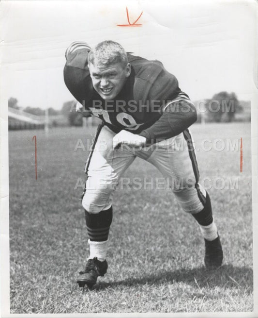 Stan Jones Pro Football HOFer - Chicago Bears Type I original 1954 Photo