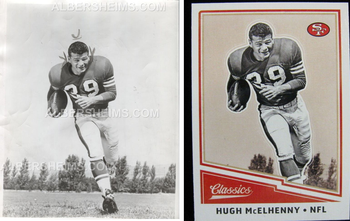 Hugh McElhenny Original 1958 Type I Photo - San Francisco 49ers HOF Used For Football Card