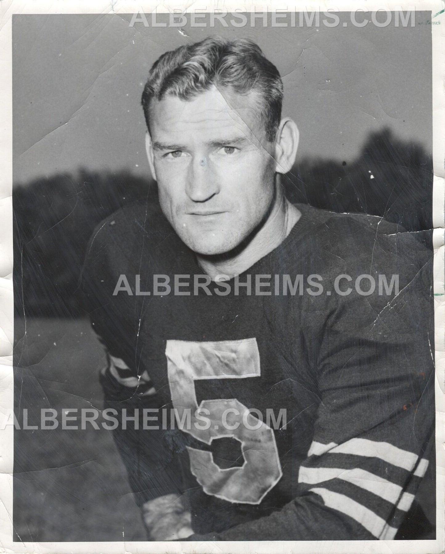 George McAfee Original Photo Chicago Bears Hall of Fame Used For Football Cards