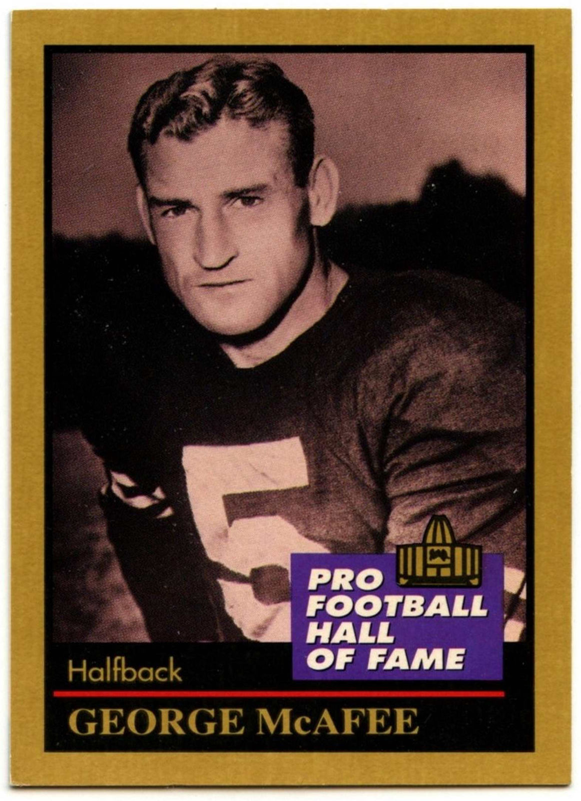 George McAfee Original Photo Chicago Bears Hall of Fame Used For Football Cards