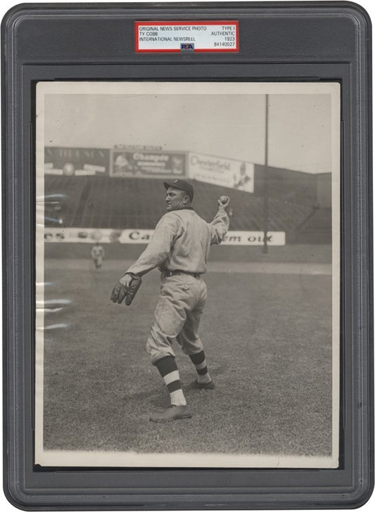 1923 Ty Cobb Original TYPE I photo Used for 1960 Fleer Baseball CARD PSA