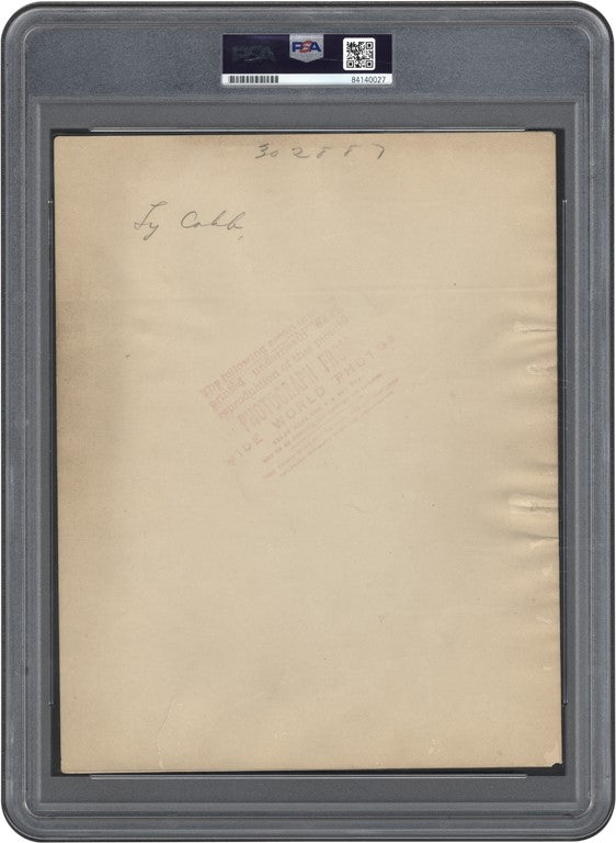 1923 Ty Cobb Original TYPE I photo Used for 1960 Fleer Baseball CARD PSA