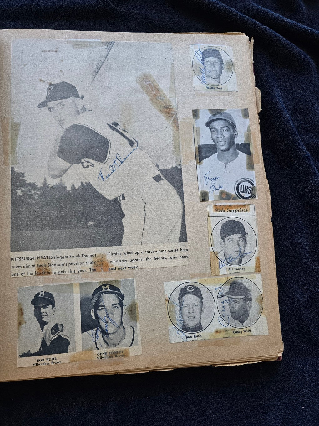 1950s Baseball Football Basketball Scrapbook /w Approximately 350 Autographs Rogers Hornsby x 3 Loaded