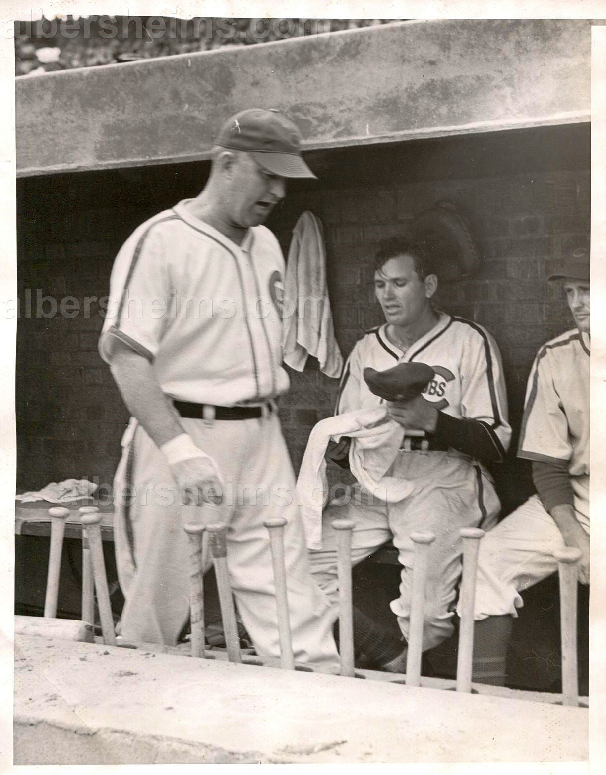 Dizzy Dean & Gabby Hartnett 1938 Original TYPE 1 Photo Chicago Cubs