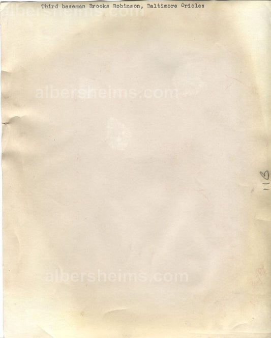 Brooks Robinson early 1960's Baltimore Orioles TYPE 1 Original Photo PSA/DNA LOA