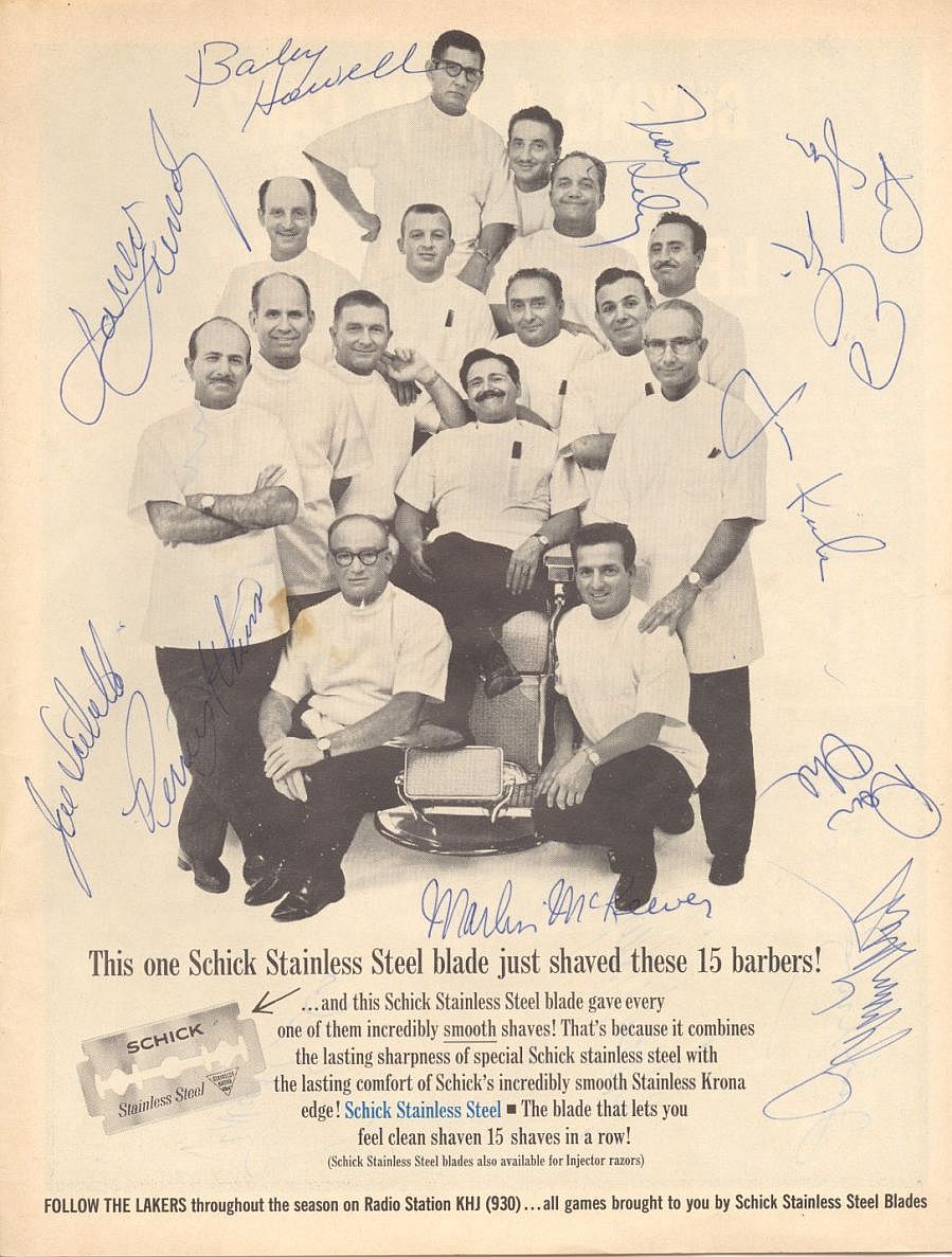 1964 Lakers vs Pistons Multi-Signed Autographed NBA Basketball Program w/ Reggie Harding x 2