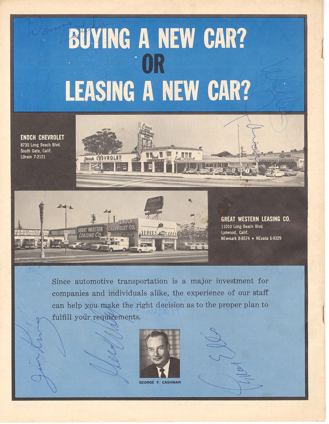 1964 Lakers vs Pistons Multi-Signed Autographed NBA Basketball Program w/ Reggie Harding x 2