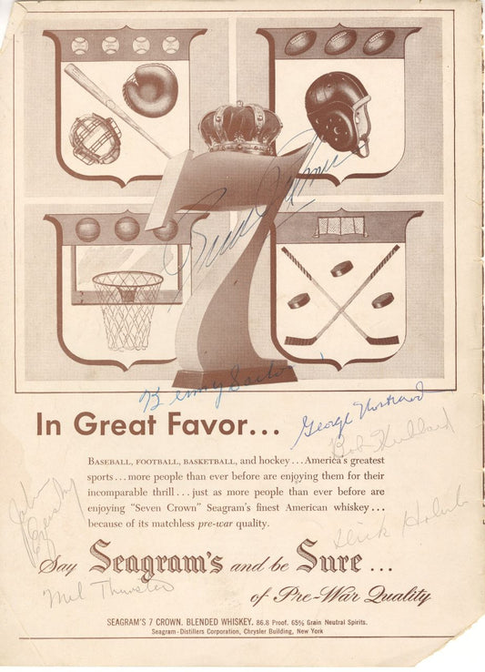 1947-48 New York Knicks Providence Steamrollers Multi-Page Autographs (12) /w Lee Robbins