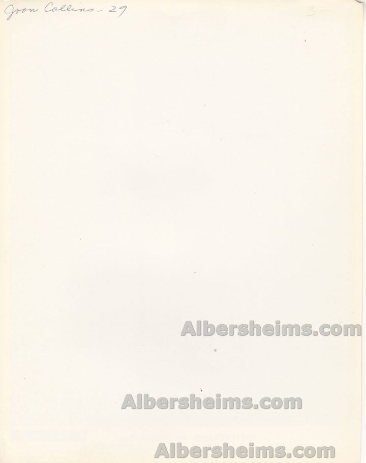 1958 Joan Collins Very Sexy Original 20th Century Fox Publicity Photo