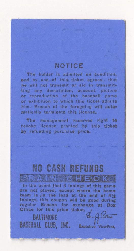 April 26, 1977 Orioles vs Yankees ticket Stub Rookie Eddie Murray Career HR #3