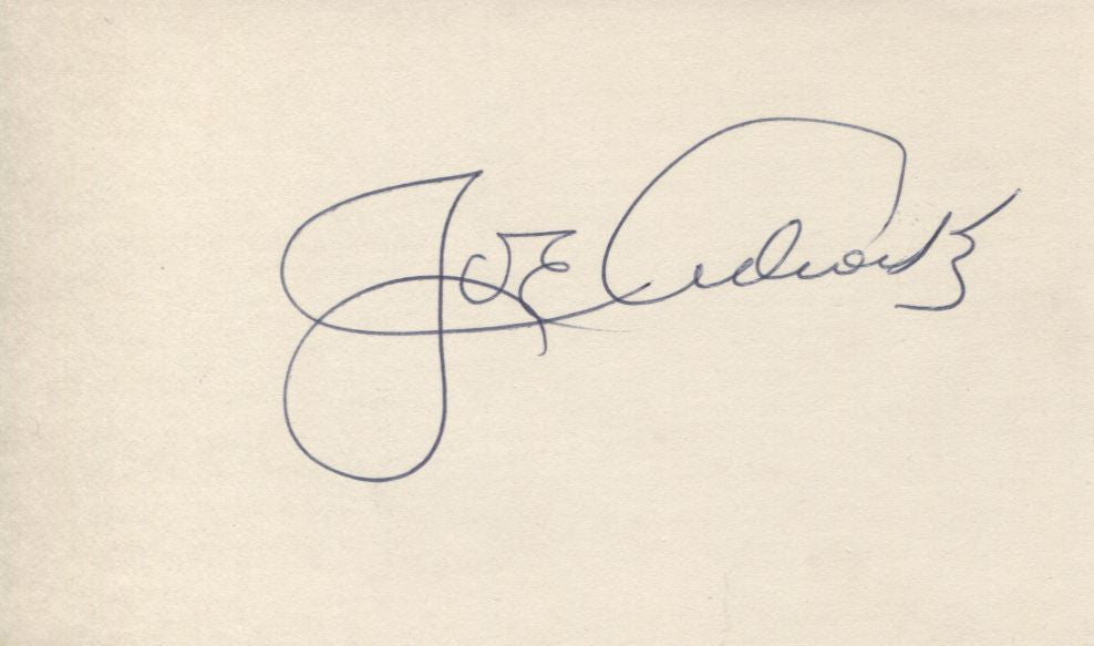 Joe Adcock signed 3x5 card 1957 Braves