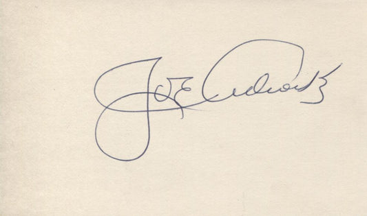 Joe Adcock signed 3x5 card 1957 Braves