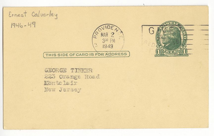 Ernie Calverley Providence Steamrollers NBA Pioneer U of RI Basketball Coach Signed GPC