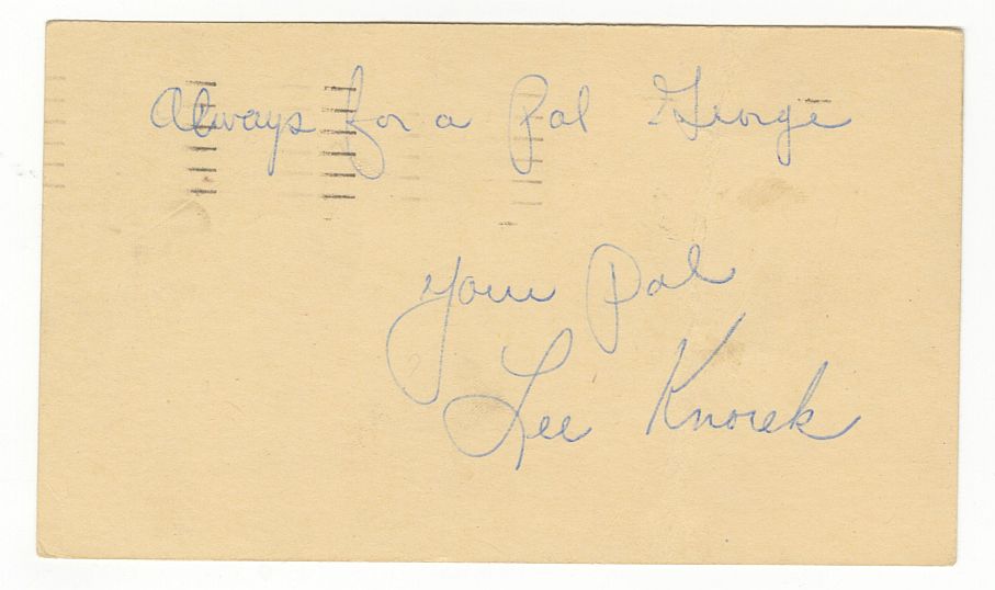 Lee Knorek 1st Year NY Knicks 1948 Bowman Basketball Signed AUTO GPC