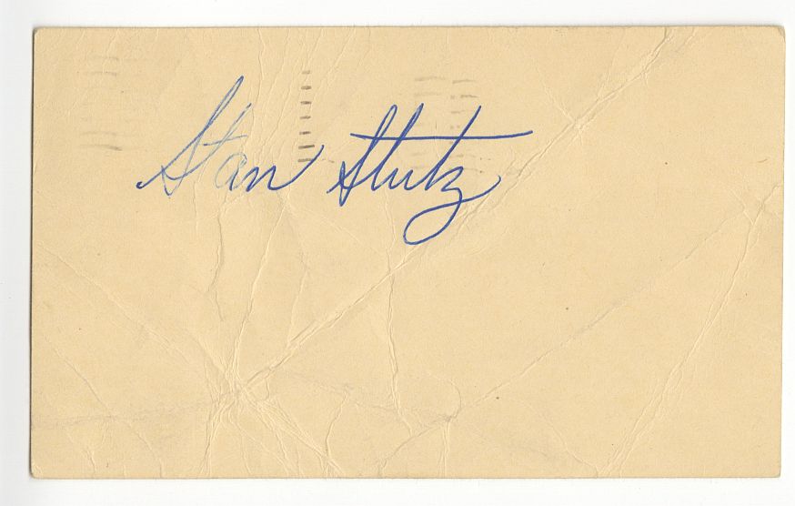 Stan Stutz 1st Year NBA 1946 New York Knicks Baltimore Bullets Signed GPC D. 1975