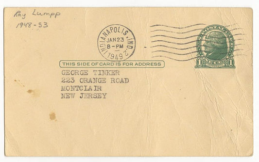 Ray Lumpp 1948 Gold Medal Olympic Basketball team NY Knicks Bullets Signed GPC