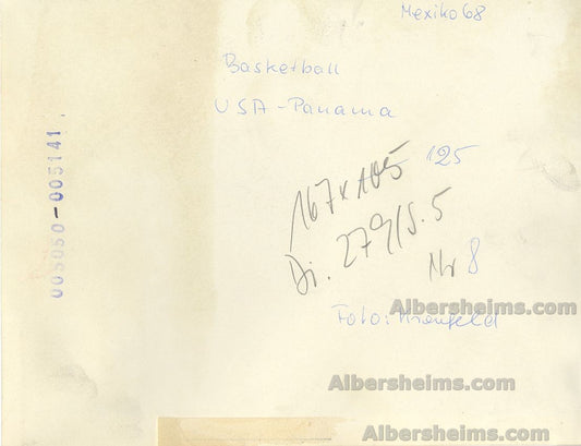 1968 Olympic Basketball Team Spencer Haywood Going to the Net Over Panama original TYPE 1 Photo