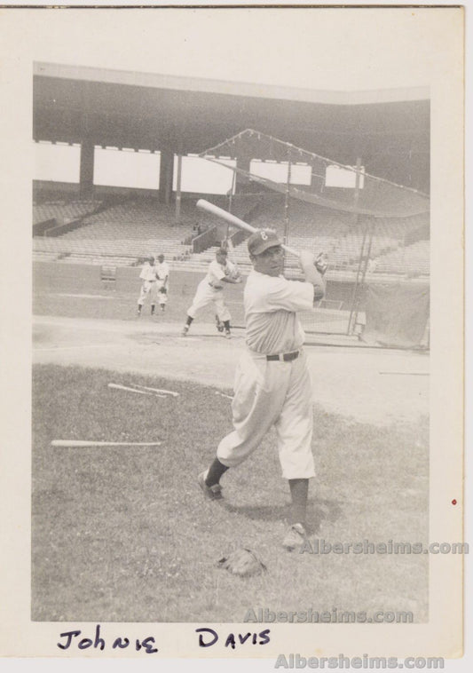 Johnny Davis Newark Eagles Negro League Baseball Original TYPE 1 photo PSA/DNA LOA