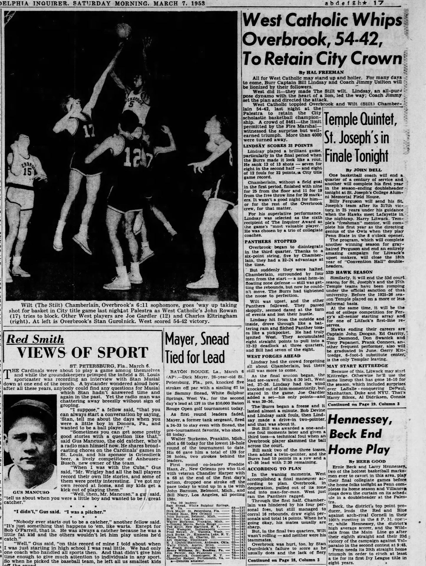 Wilt Chamberlain Overbrook vs Northeast 1953 Philadelphia High School City Championship Ticket Stub PSA 2 Pop 1