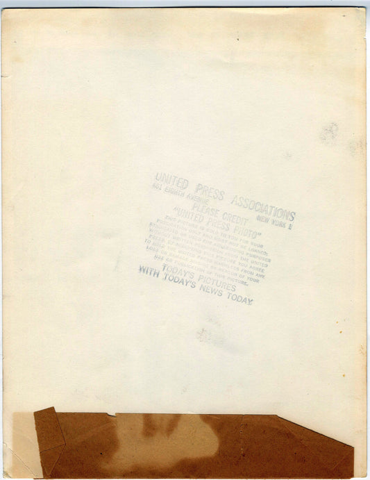 Pee Wee Reese Leaps for Ball Game 7 in 1956 World Series Original Press Photo