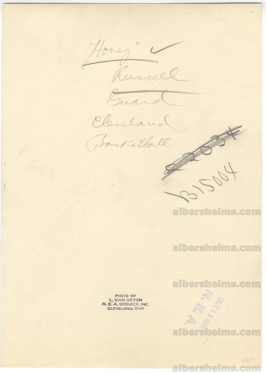 1926 John Honey Russell Basketball HOF Original TYPE 1 Photo by Louis Van Oeyen PSA/DNA LOA