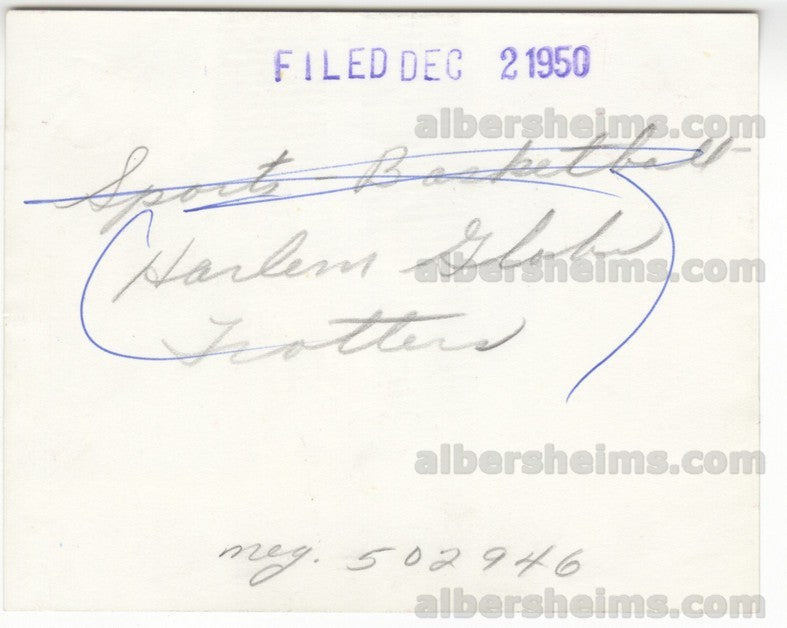 1950 Harlem Globetrotters Unique Action Shot TYPE 1 Photo PSA/DNA LOA