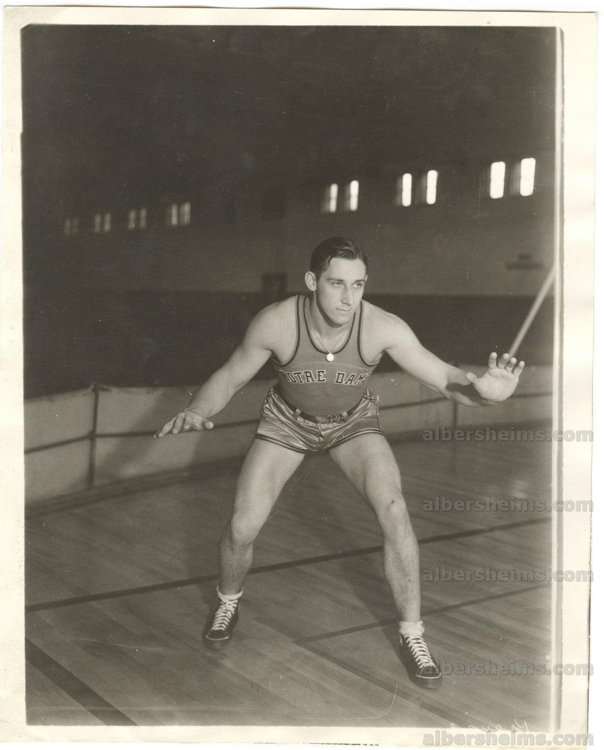1933 Basketball HOFer - Ed Moose Krause Notre Dame TYPE 1 Photo PSA/DNA LOA