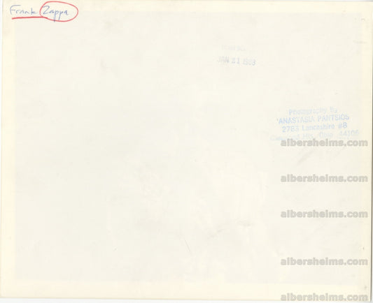 Frank Zappa Mothers of Invention Original TYPE 1 photo PSA/DNA LOA