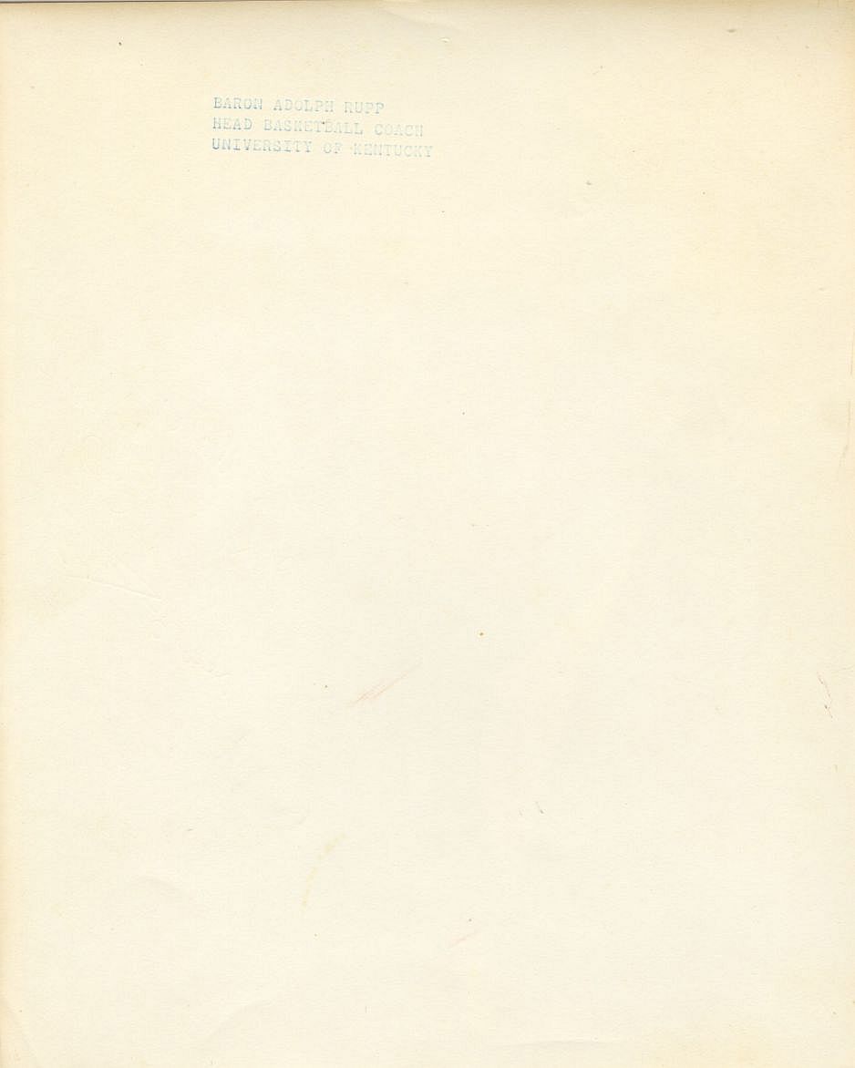 Adolph Rupp Signed AUTO 8x10 photo Kentucky Basketball HOF PSA/DNA LOA