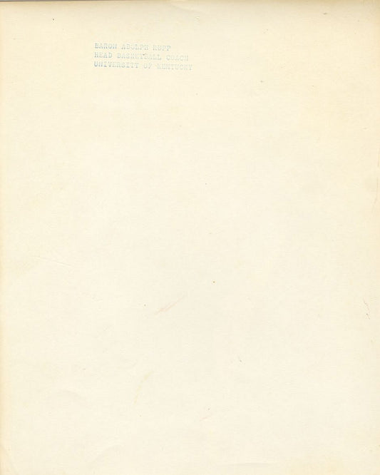 Adolph Rupp Signed AUTO 8x10 photo Kentucky Basketball HOF PSA/DNA LOA