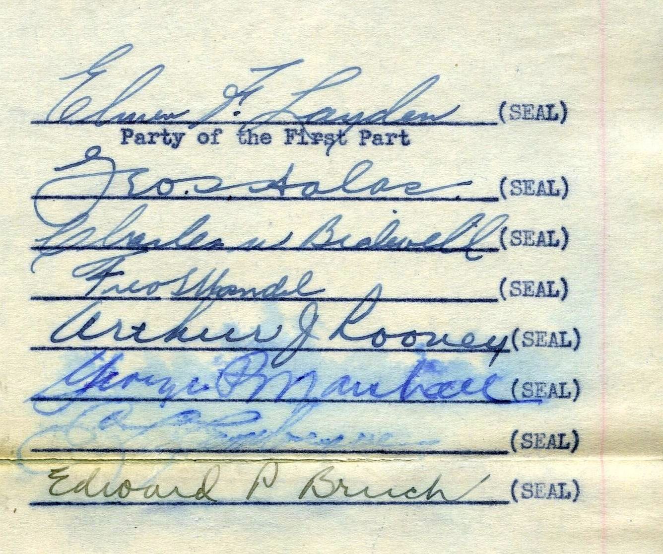 Charles Bidwill Signed Original 1941 Document Establishing the Post of the FIRST Commissioner of the NFL appointing Elmer Layden & Signed by him, Halas, Rooney, Lambeau, & 3 Others PSA/DNA LOA