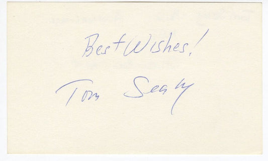 Tom Sealy Signed AUTO 3x5 index card NY Rens Harlem Globetrotters Dayton Rens NBA