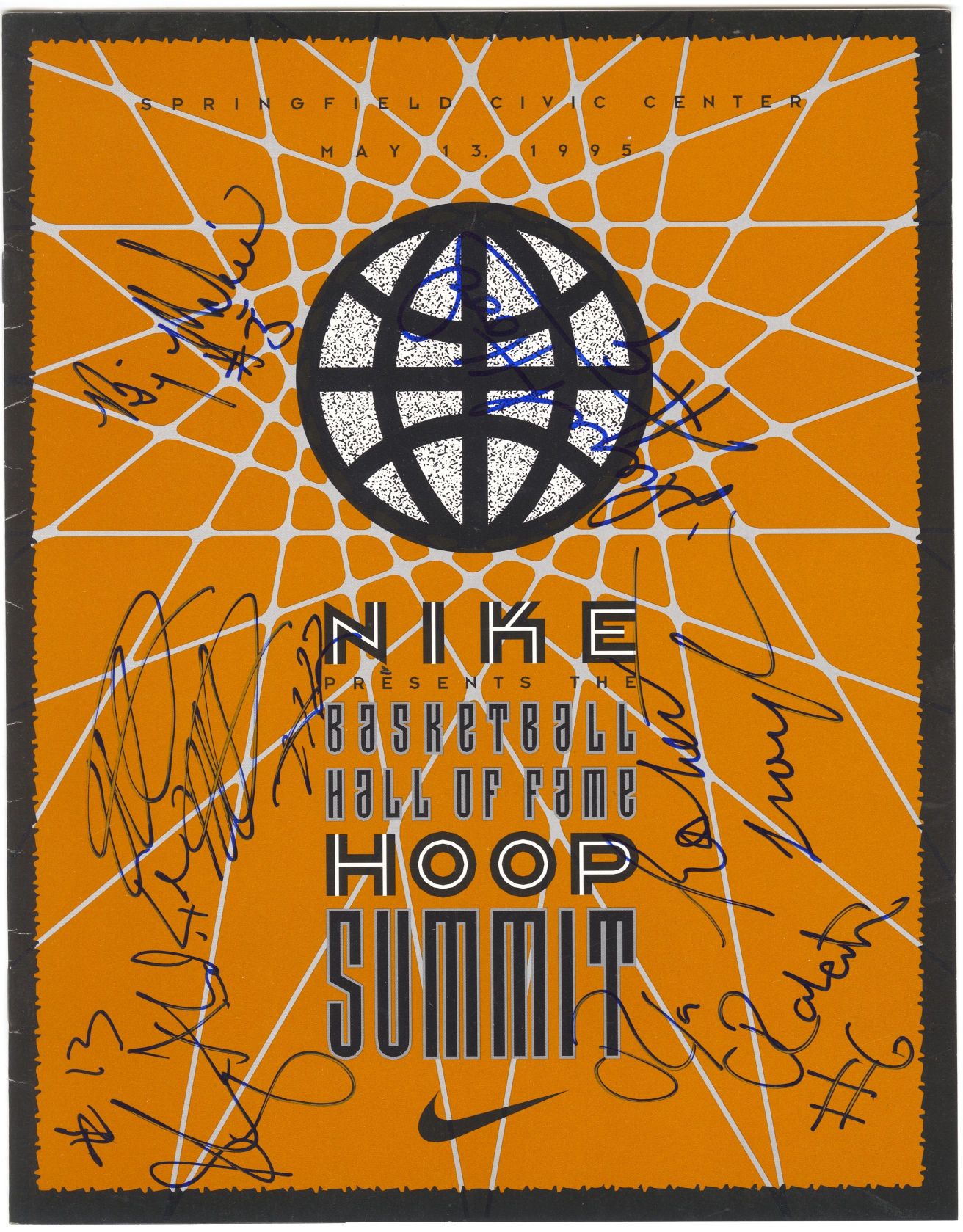 1995 Nike Hoop Summit Multi-Signed AUTO program with Robert Traylor U of Michigan D.2011