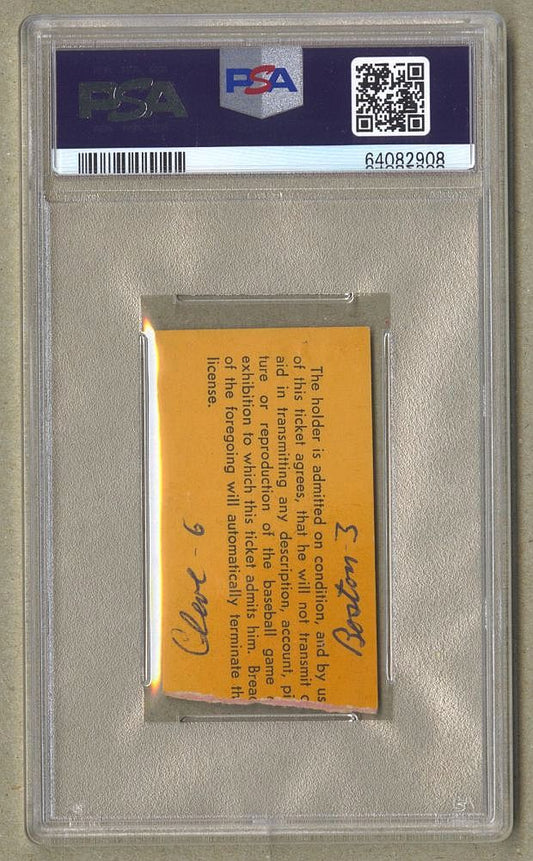 1960 Ted Williams HR #511 ties Mel Ott Cleveland Indians vs Red Sox Aug 9 Ticket Stub PSA - Pop 1